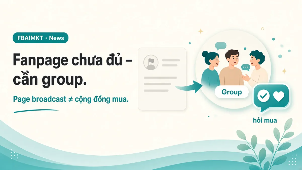 Đăng Fanpage thôi chưa đủ: vì sao bán hàng Facebook vẫn cần vào group
