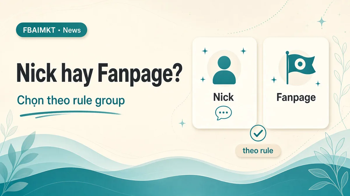Đăng nhóm Facebook bằng nick cá nhân hay Fanpage: SME nên chọn gì