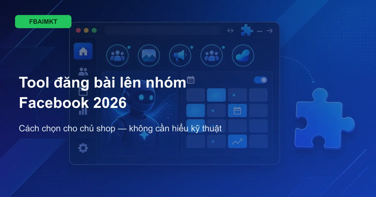 Tool đăng bài lên nhóm Facebook 2026: cách chọn cho chủ shop (không cần hiểu kỹ thuật)